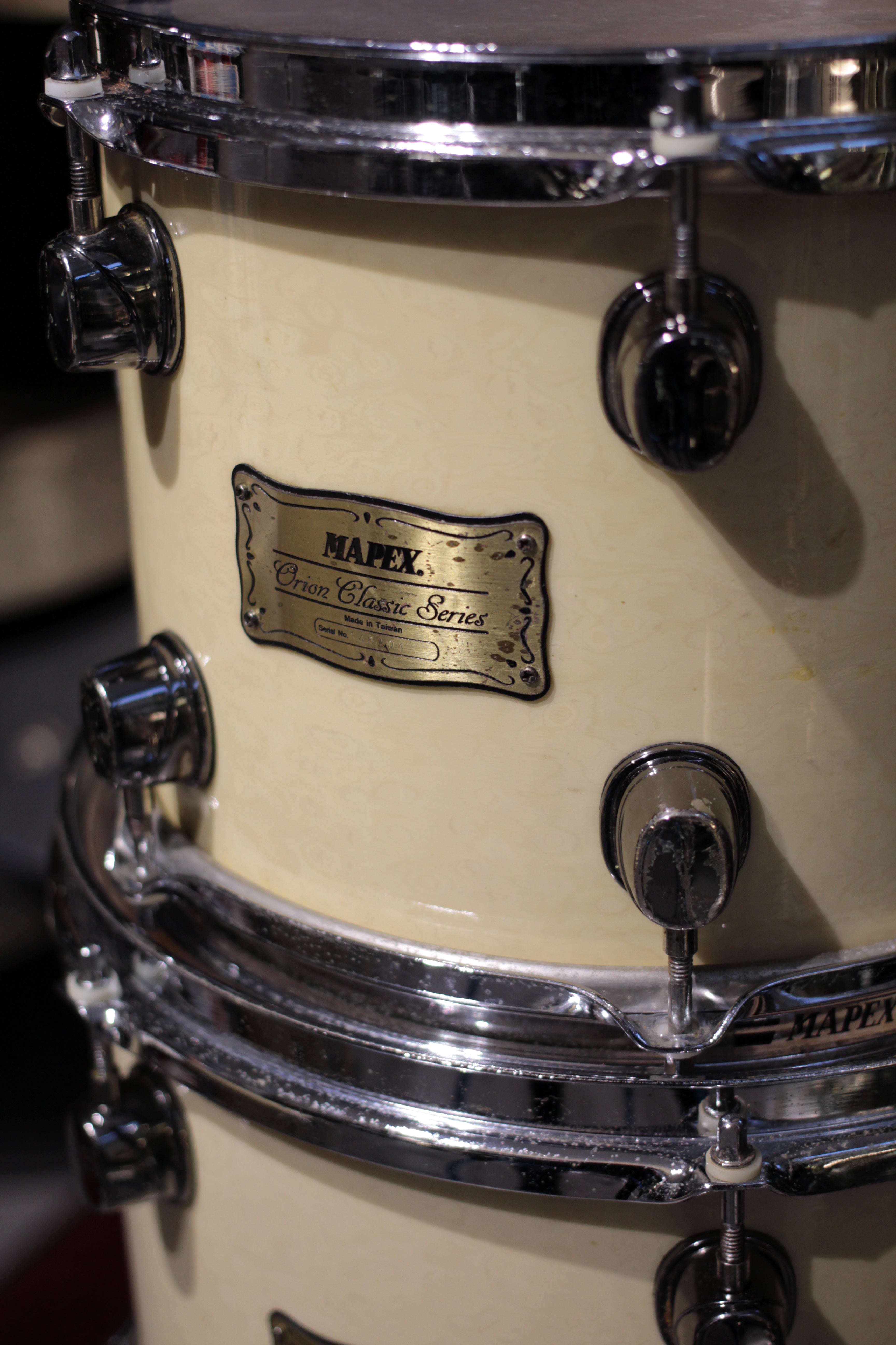 batteria mapex orion series in acero usata   22-10-12-14-16 finitura birdseye maple  Antique Ivory