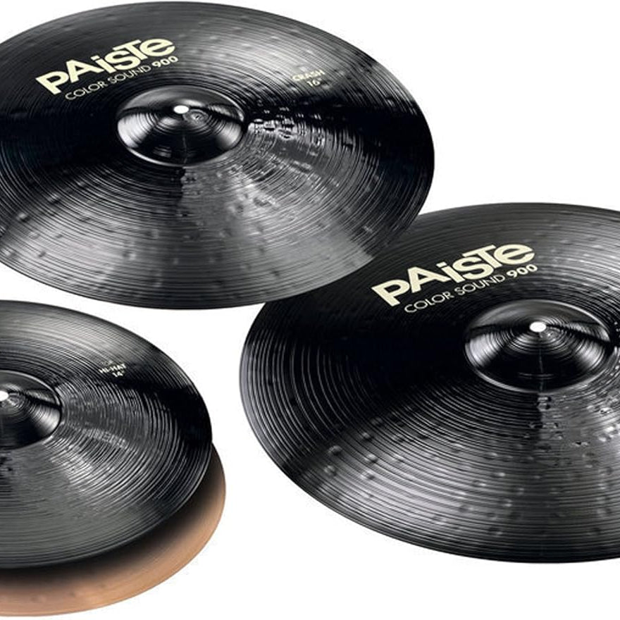 set paiste 900 colorsound black kit 14h 16 20
