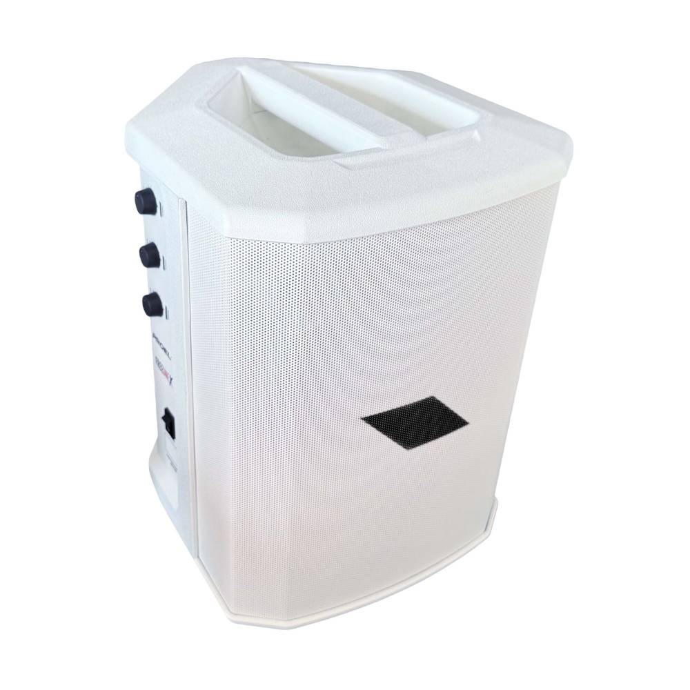 diffusore proel FREEONEX portatile - Sistema PA ALL-IN-ONE a batteria con mixer integrato. colore bianco
