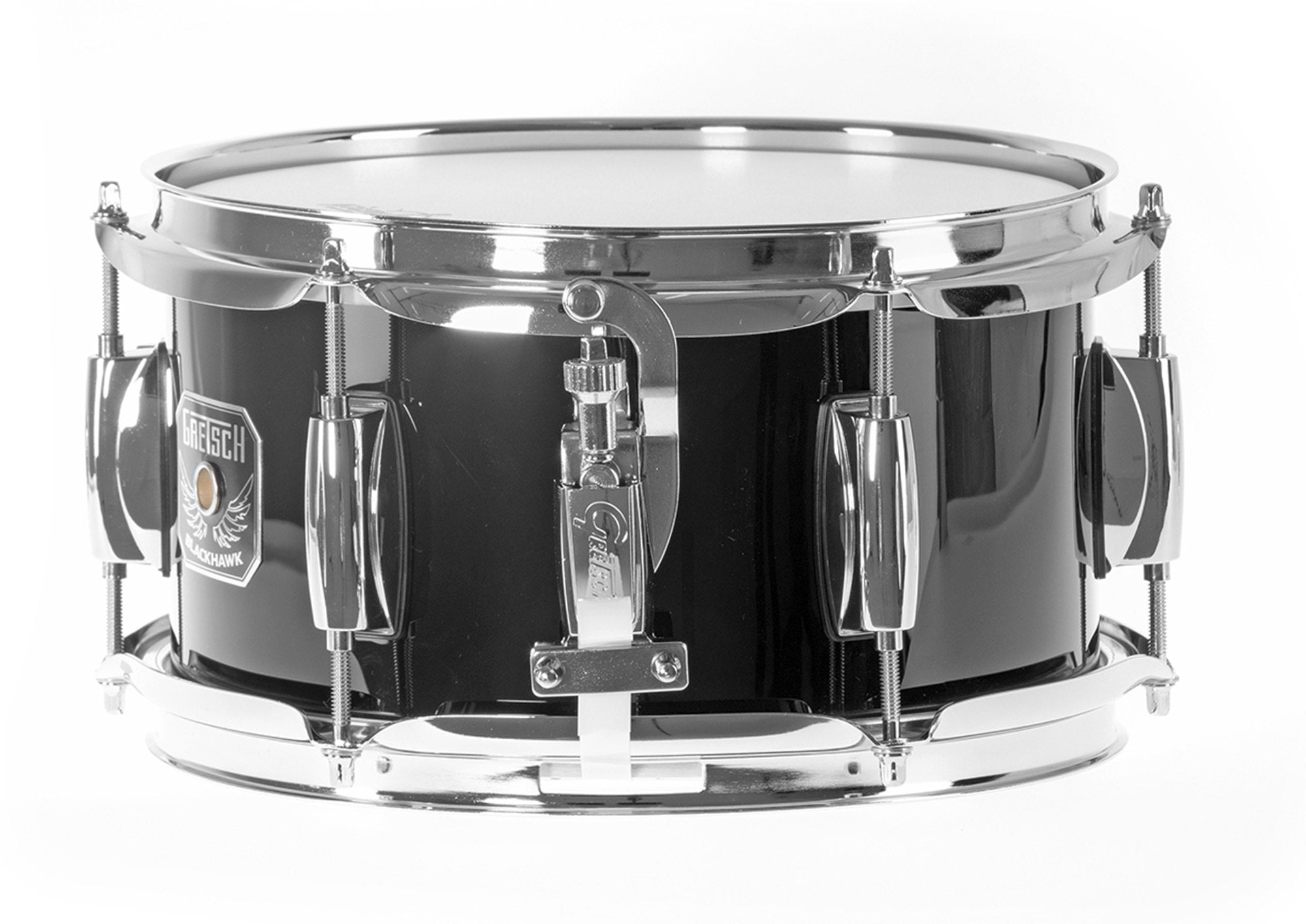 rullante gretsch 10x5,5  'blackhawk mighty mini'
fusti 7 strati in pioppo
bordo 30°
cerchi a tripla flangia da 1,6 mm
chrome hardware
finitura: nero