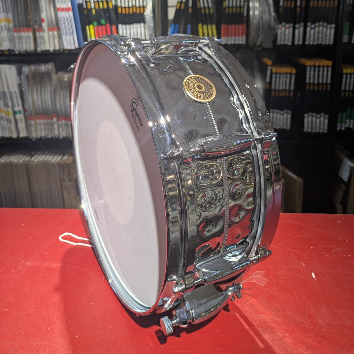 rullante 14x5 gretsch in ottone cromato martellato usa brooklin chrome over brass G4160HB