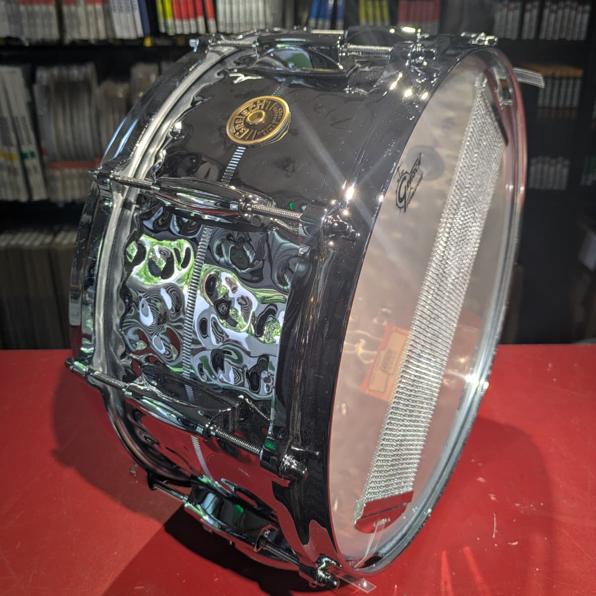rullante 14x6,5 gretsch in ottone cromato martellato usa brooklin chrome over brass G4164HB