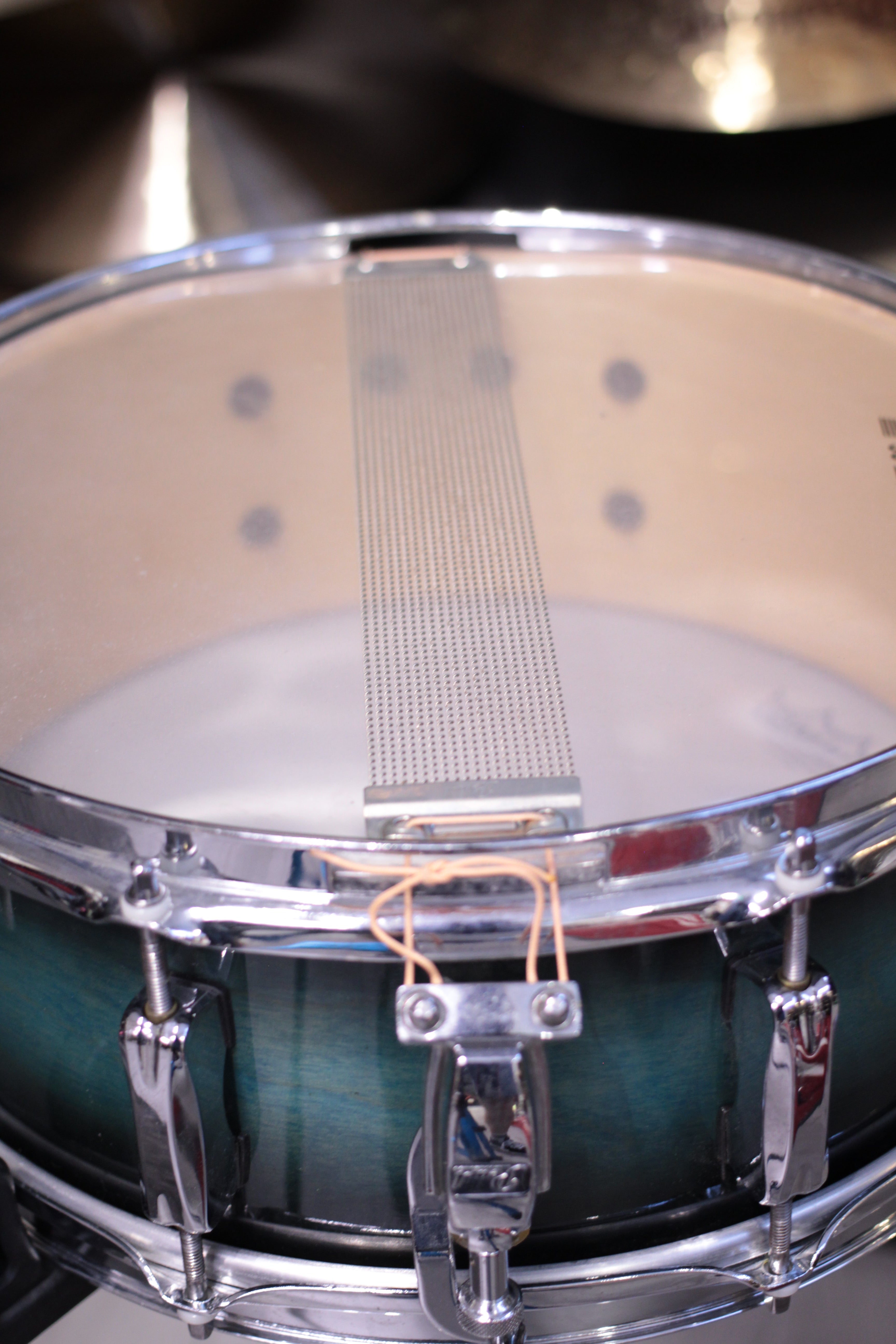 rullante 14x5 pearl Session Birch USATO colore verde laccato con venature a vista