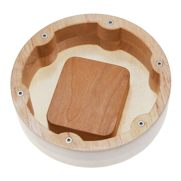 kalimba hendrix drum con struttura in legno e pelle naturale trattata - modello magadi M10-1