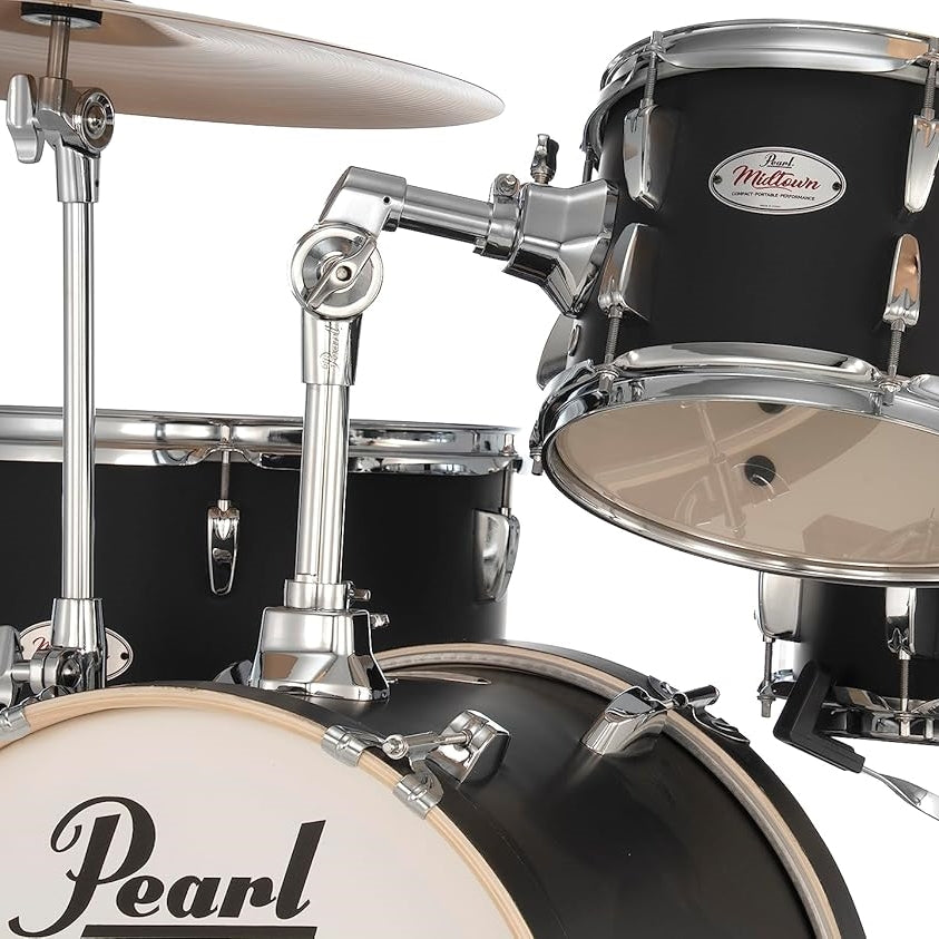 batteria pearl midtown new model kit cassa 16x14 tom 10x7 floor 13x12 snare 13x5,5 e meccaniche colore matte Asphalt black MT564/C-D752
