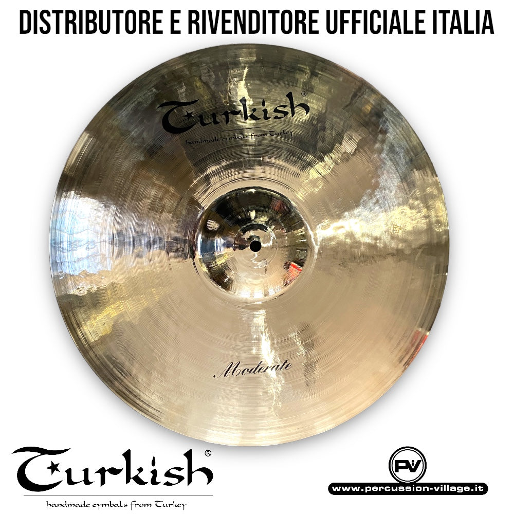 set piatti turkish moderate brilliant in bronzo b20 14"hihat, 16"crash, + bag