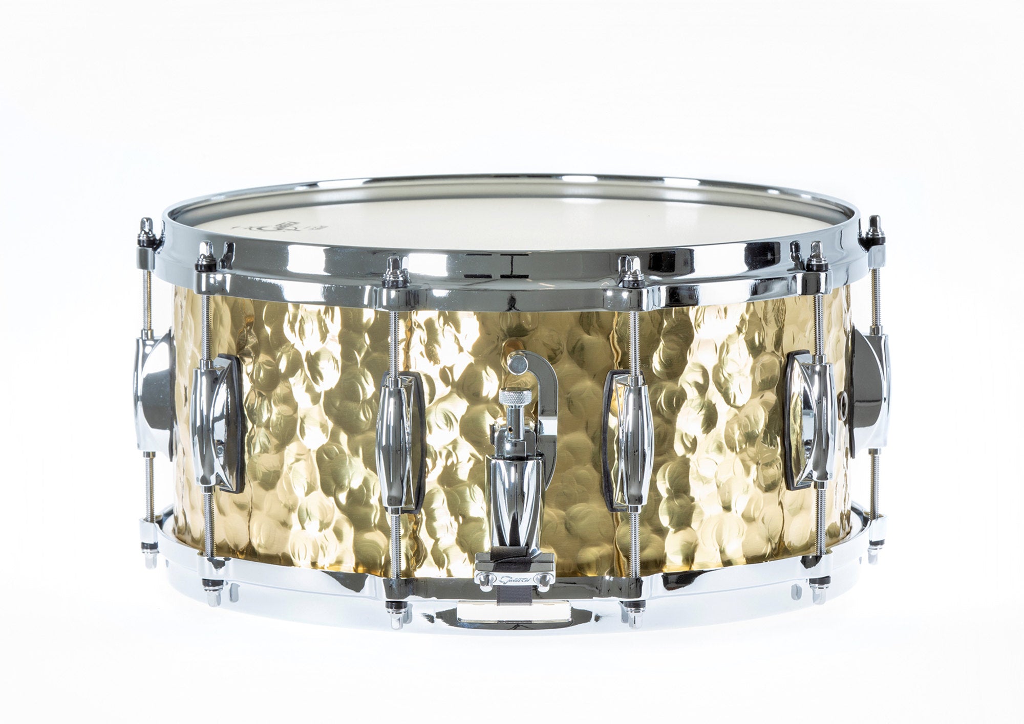 rullante gretsch 14" x 6.5" S1-6514-BRH hammered brass fusto in ottone da 1,2 mm martellato bordo 30° cerchi die cast pelli remo