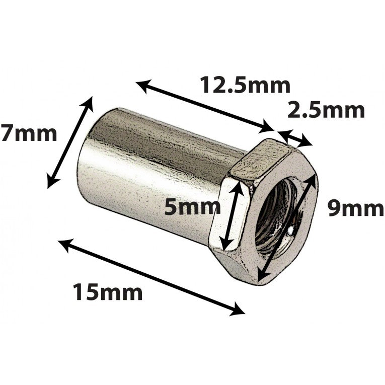 nottolino vbv lug insert / swivel  - brass -  (7/32" diameter) - 4 units pack
