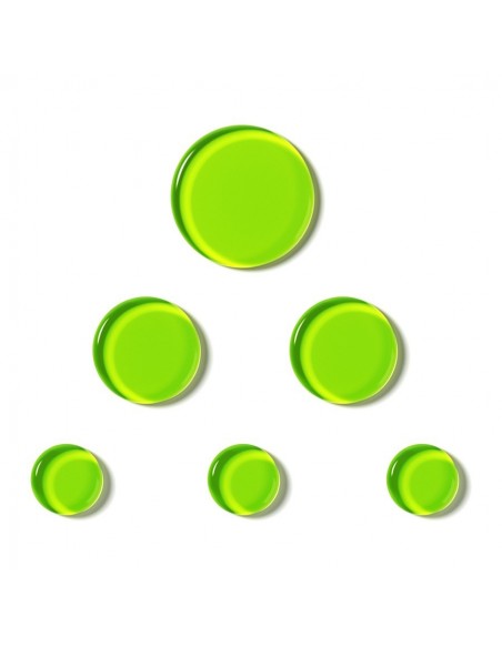 sordina moongel by slapklatz set sordine tonde, 2 x medium + 3 x small + 1 x large - colore alien green