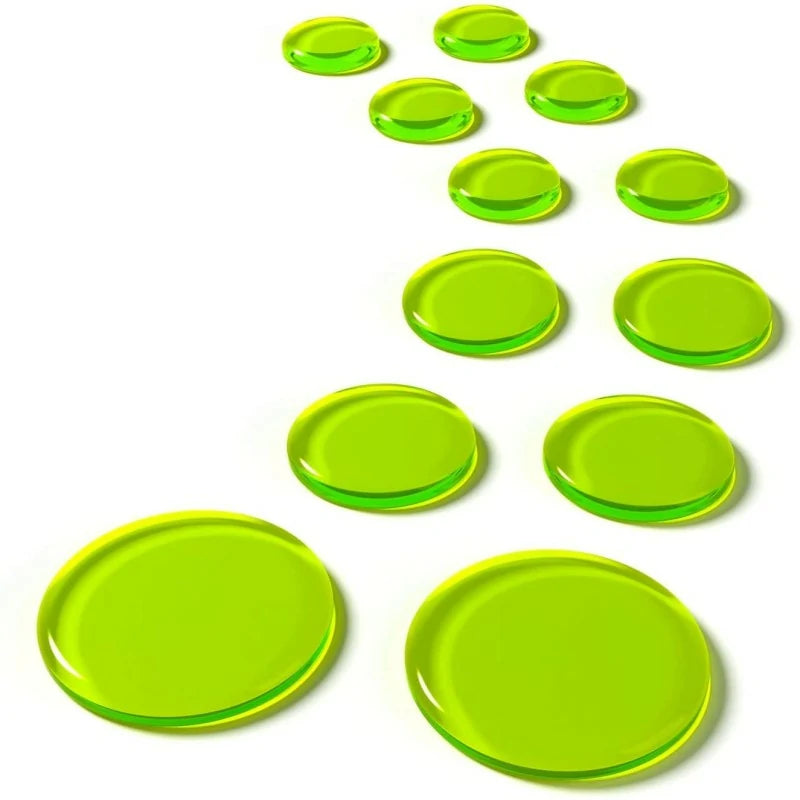 sordina moongel by slapklatz pro set sordine tonde, 6 x small + 2 x medium + 2 x large - colore alien green