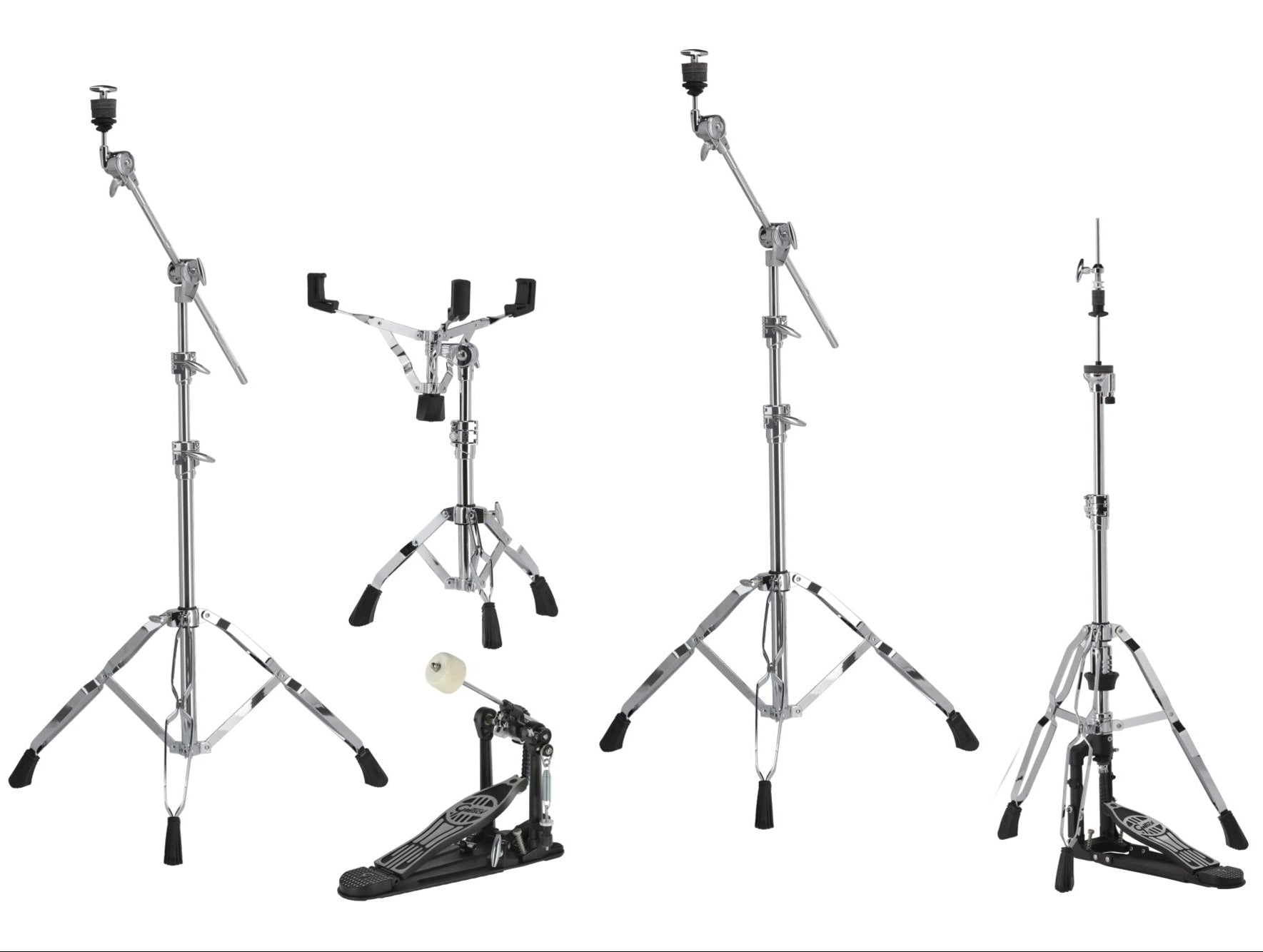 kit hardware Gretsch serie G5 professional kit - 
1 x hihat 3 gambe
2 x asta piatti boom
1 x pedale singolo
1 x stand rullante