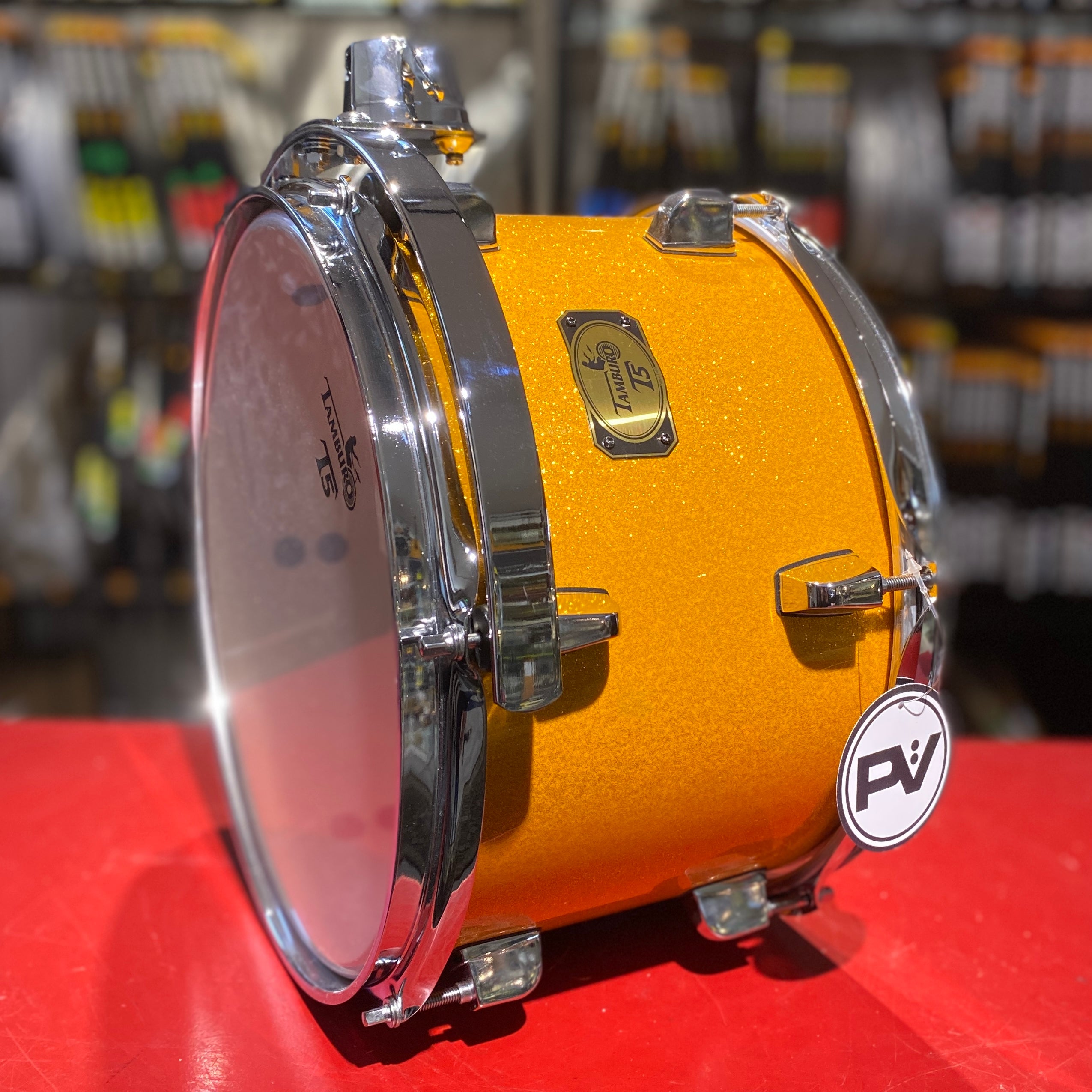 Batteria tamburo T5 yellow rust sparkle con cassa da 16" hardware e piatti inclusi